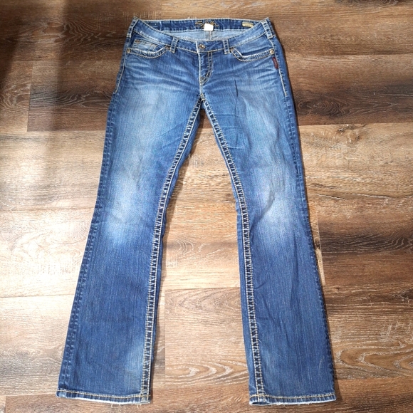Silver Denim Blue Jeans, Y2K, "Berkley Surplus Bootcut" #L92055J8320 - Picture 1 of 12